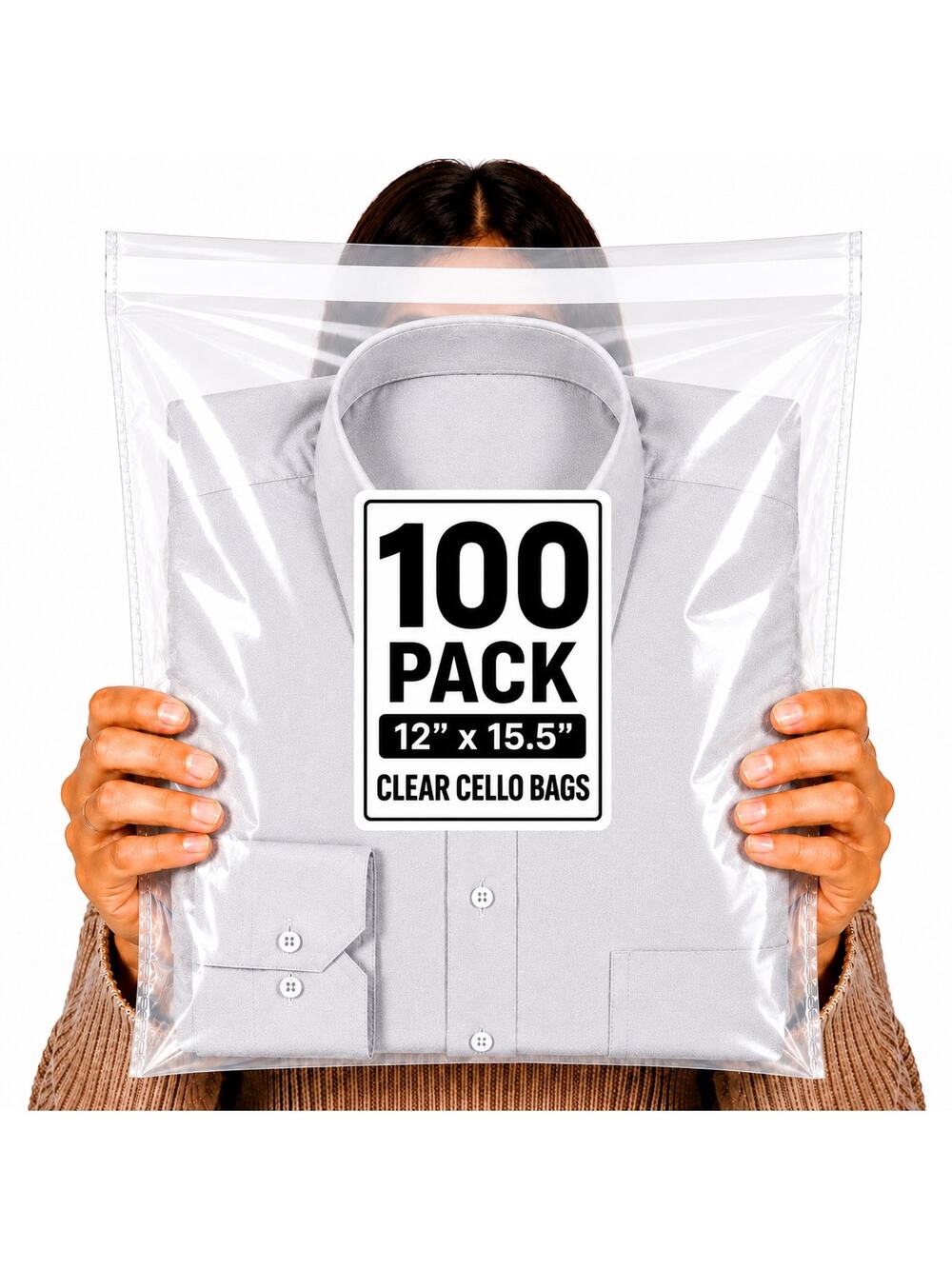 POLY MAILERS CLEAR (100 PACK) 12x15.5 SELF SEAL SHIPPING BAGS MAILING BAGS NEW